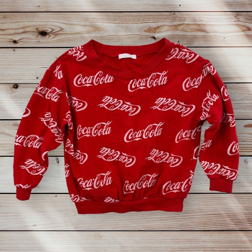 Cecil Mcbee Coca‎ Cola Sweater Womens Medium Japan Anime Cotton Long Sleeve
